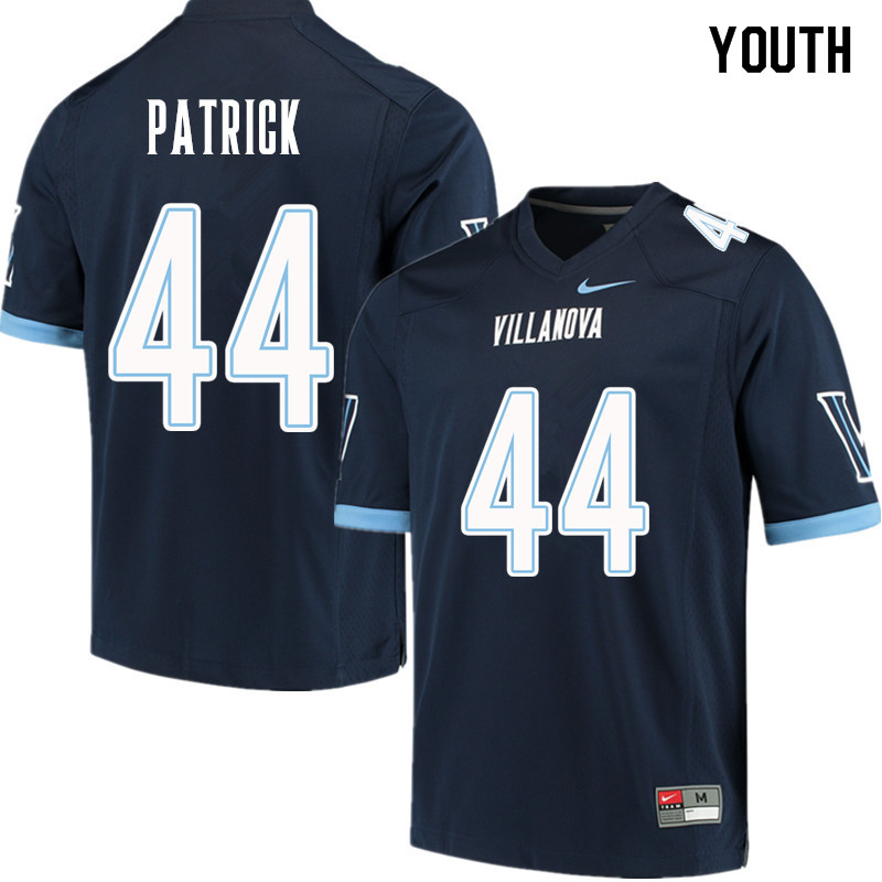 Youth #44 Josh Patrick Villanova Wildcats College Football Jerseys Sale-Navy